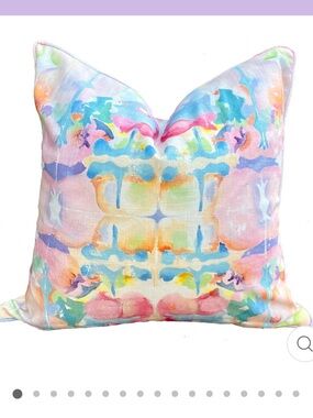 Watercolor Pastel Decorative Pillow - Multicolor